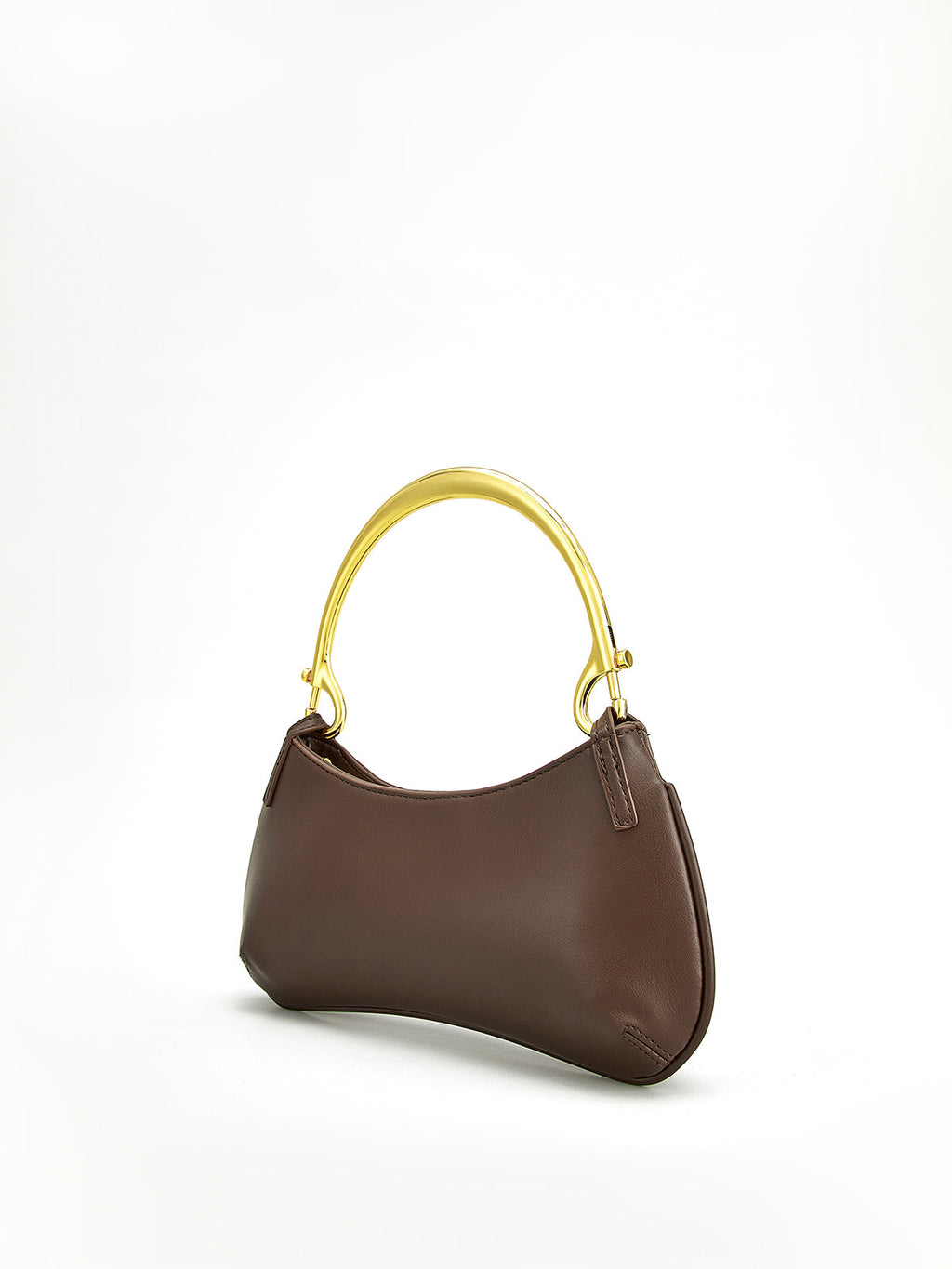 Metal Handle Zip Underarm Bag — Svelte Chic
