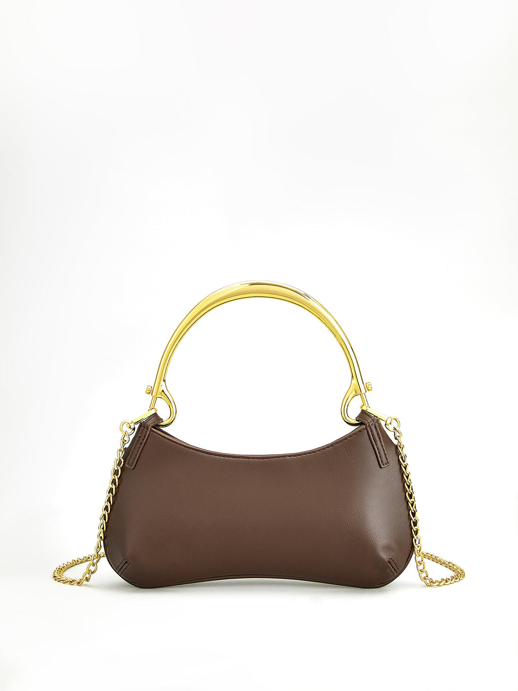 Metal Handle Zip Underarm Bag — Svelte Chic