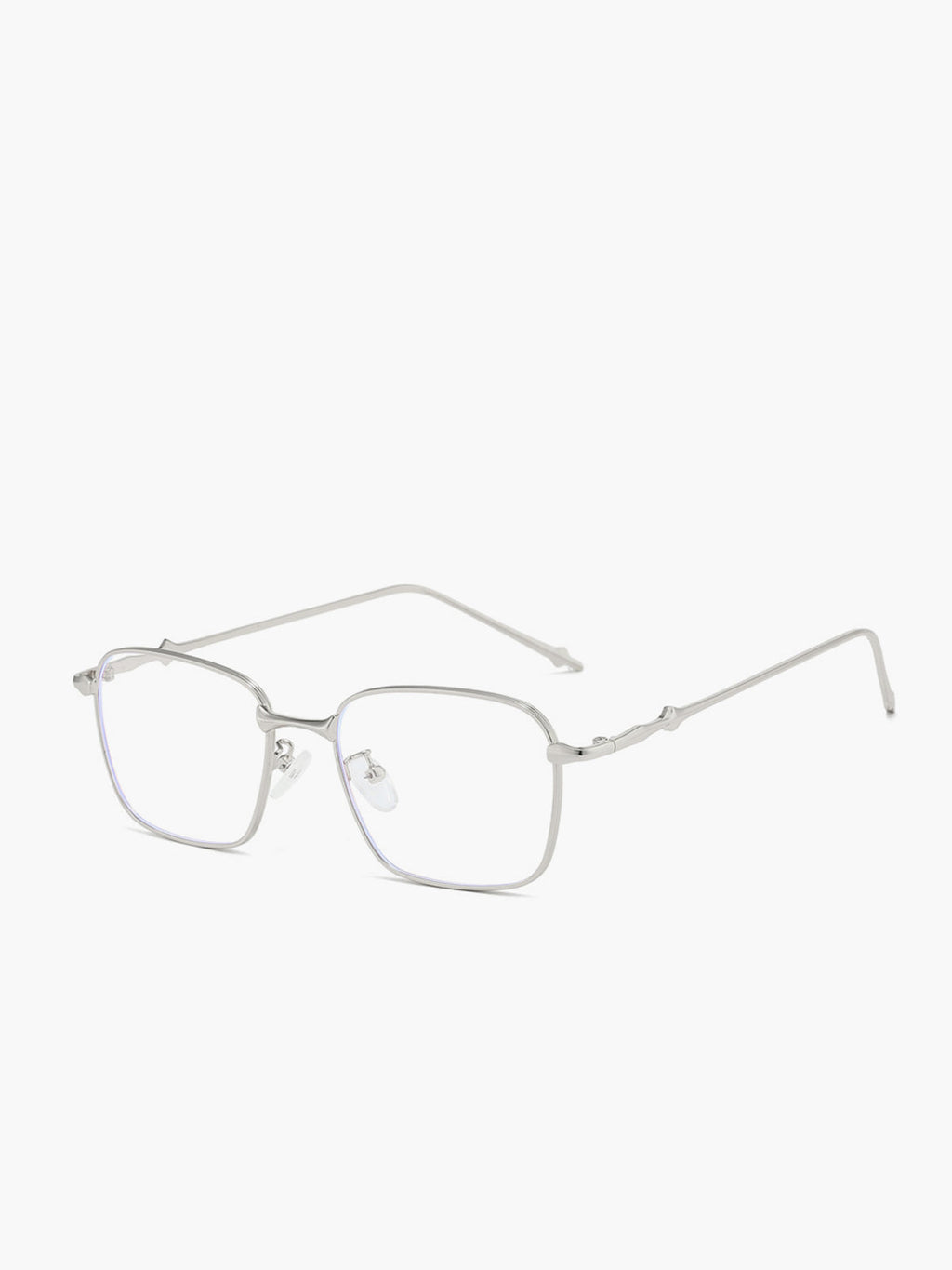 Square Frame Glasses in Silver — Svelte Chic