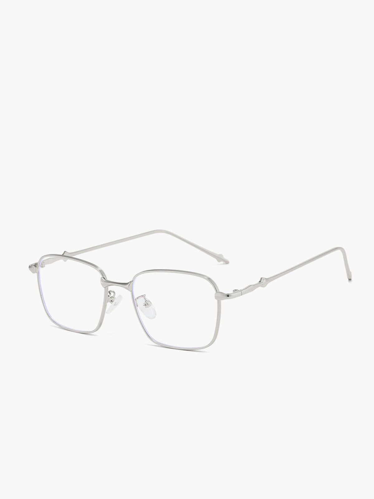 Square Frame Glasses in Silver — Svelte Chic