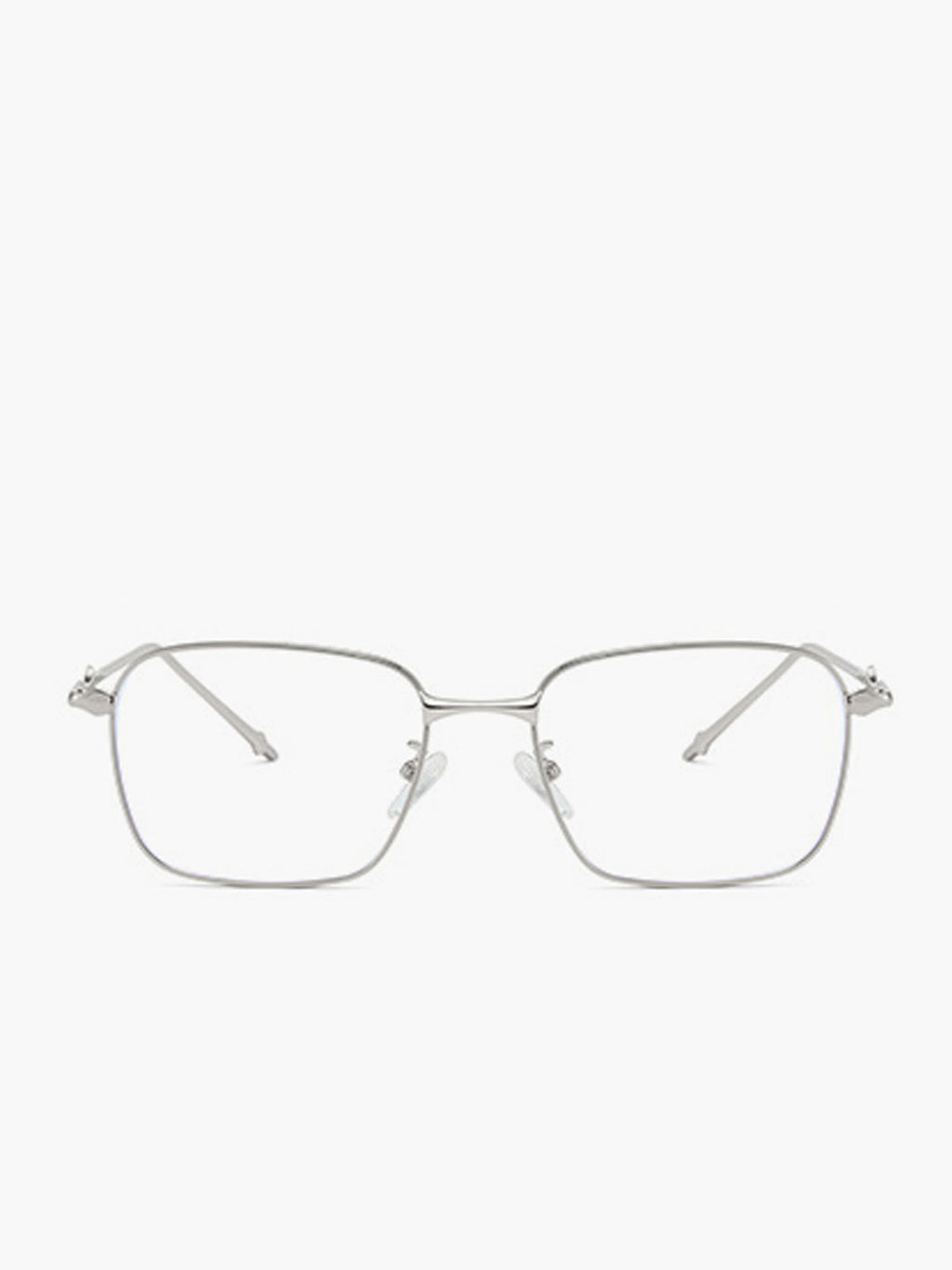 Square Frame Glasses in Silver — Svelte Chic