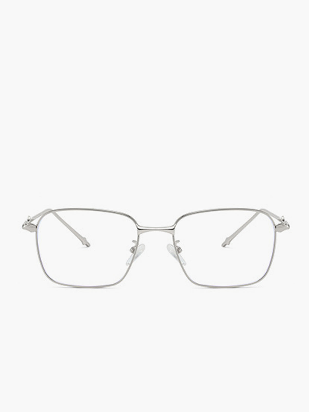 Square Frame Glasses in Silver — Svelte Chic
