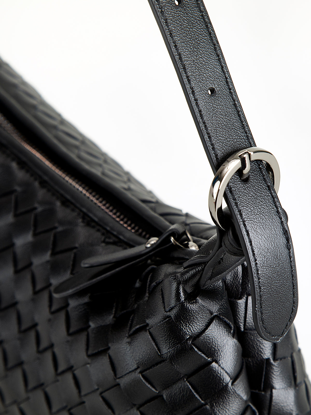 Woven Buckle Shoulder Bag — Svelte Chic