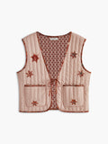 Bohème Reversible Tie Back Vest in Pink — Svelte Chic