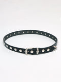 Soft Buckle Studded Belt in Black — Svelte Chic