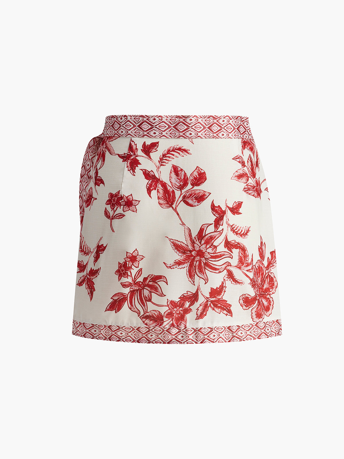 Floral Lace-Up Mini Skirt — Svelte Chic