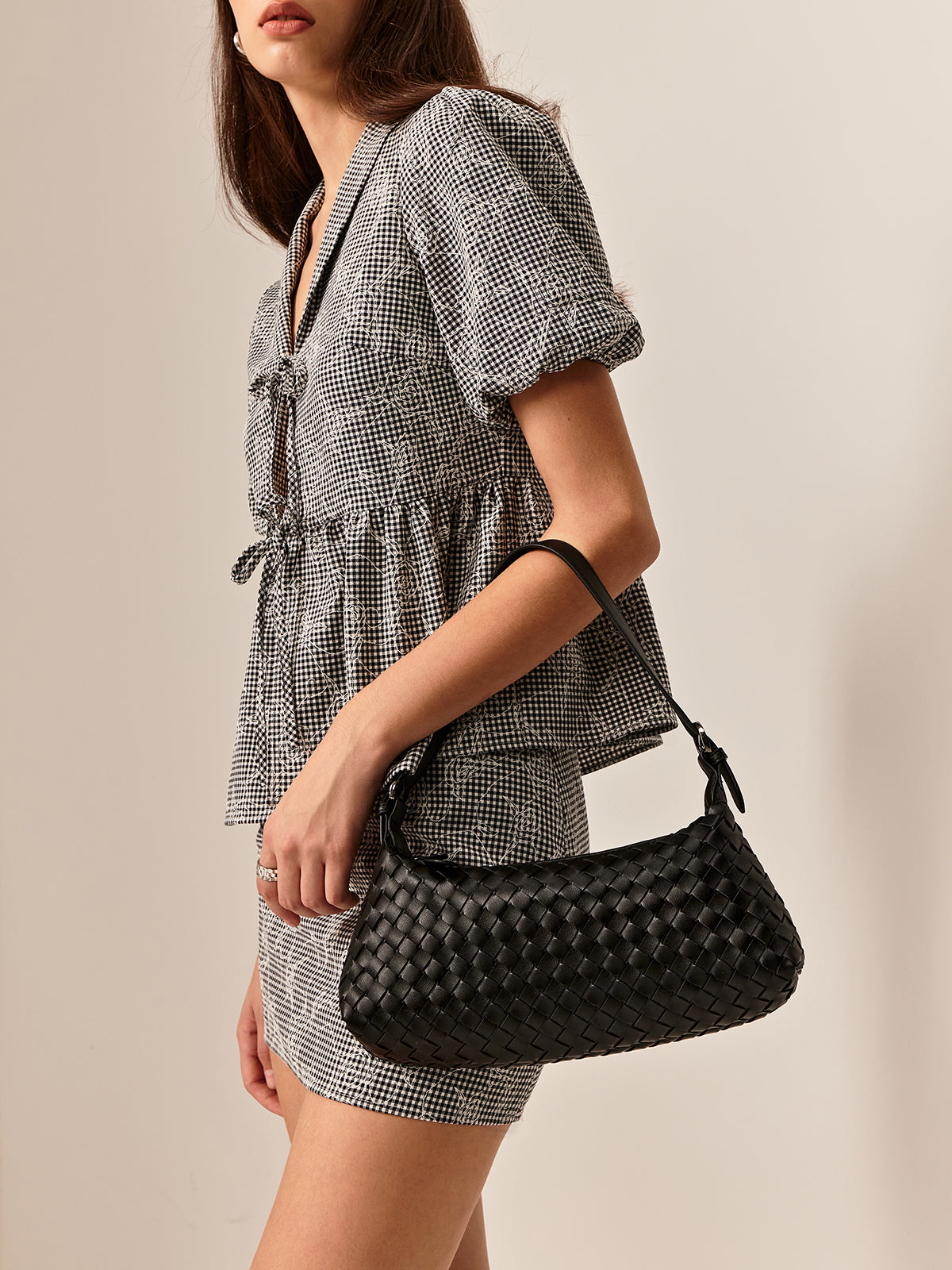 Woven Buckle Shoulder Bag — Svelte Chic