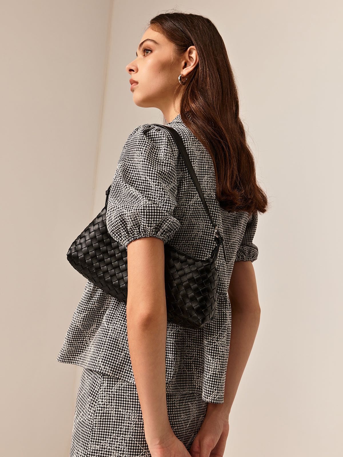 Woven Buckle Shoulder Bag — Svelte Chic