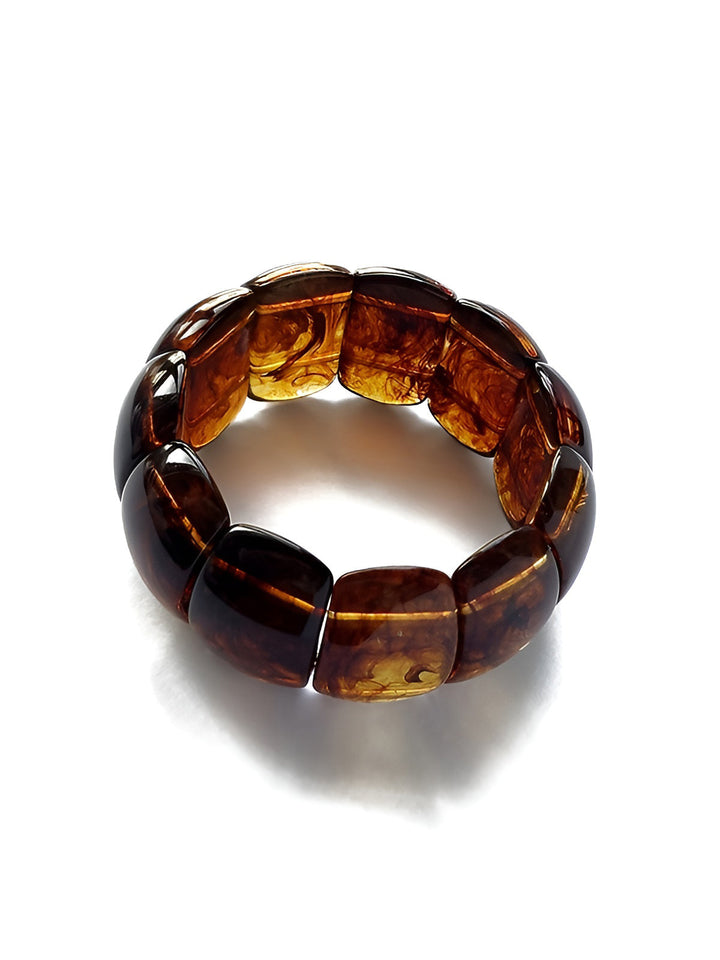 Акрилна гривна с мраморна кристална текстура 