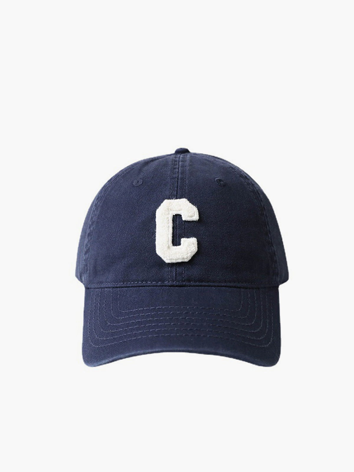 Cotton Letter Soft Cap in Navy — Svelte Chic