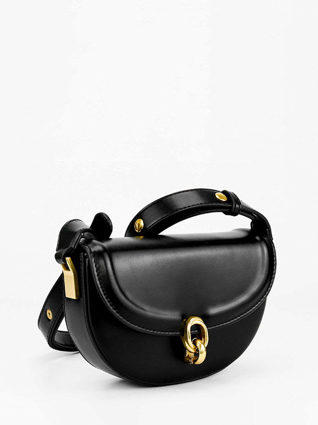 Flap Magnetic Shoulder Bag in Black — Svelte Chic