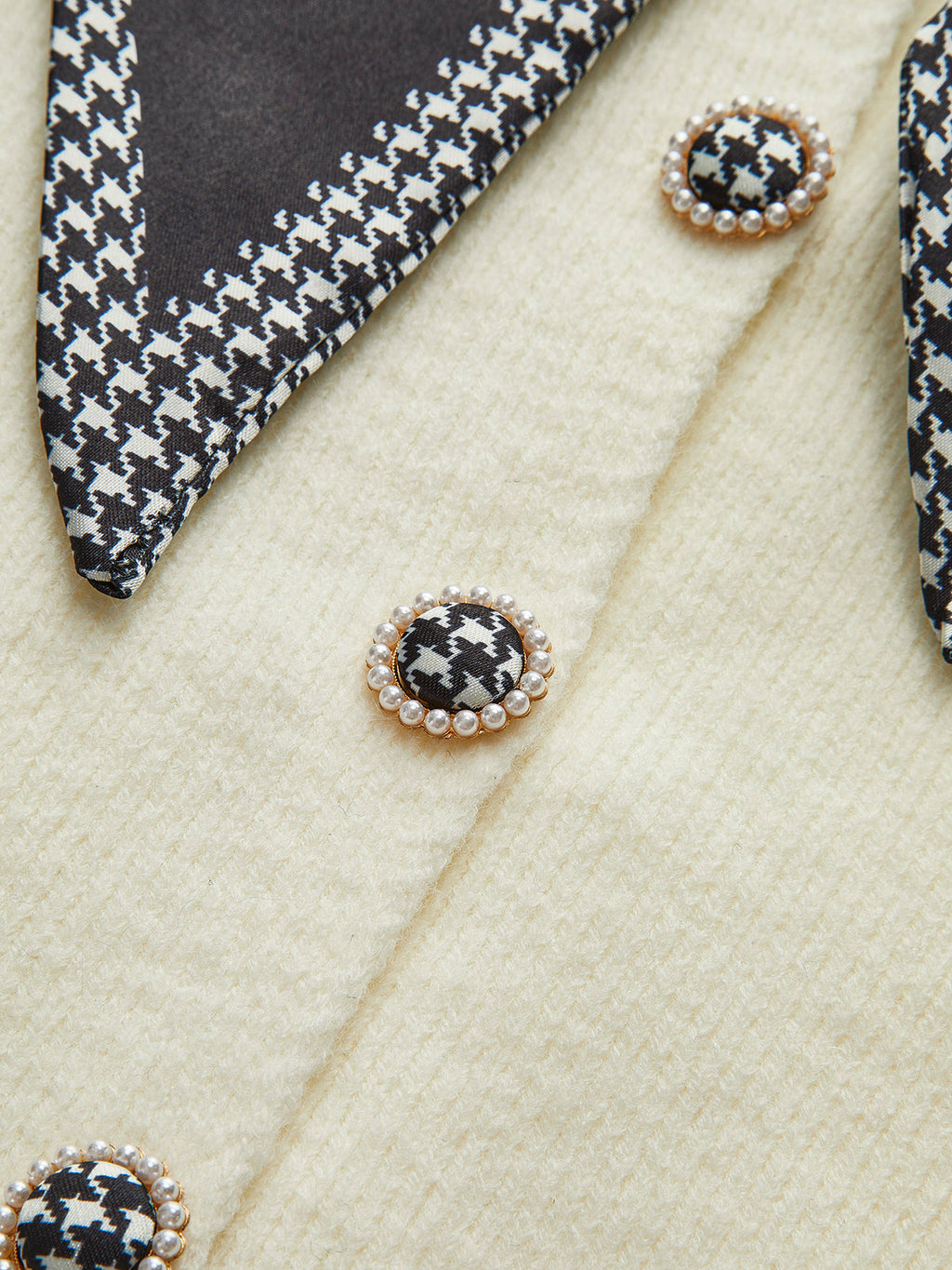 Tie Neck Wave Trim Cardigan — Svelte Chic