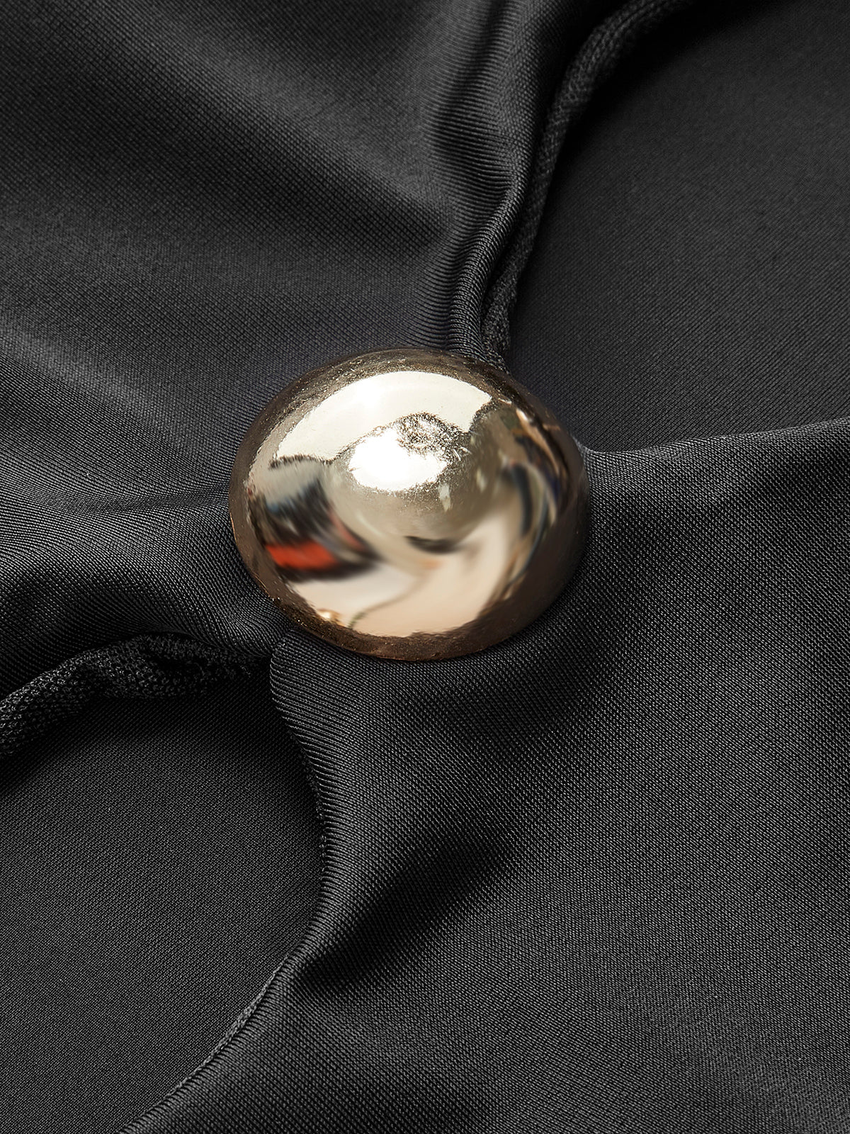 Metal Detail Cutout Jersey Bodysuit — Svelte Chic