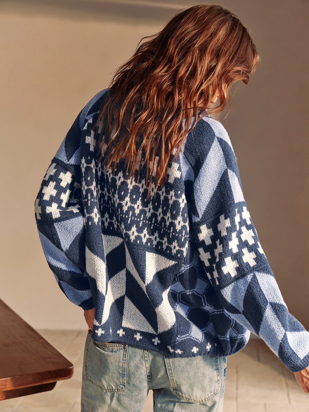 Bohème Print Lapel Cardigan — Svelte Chic