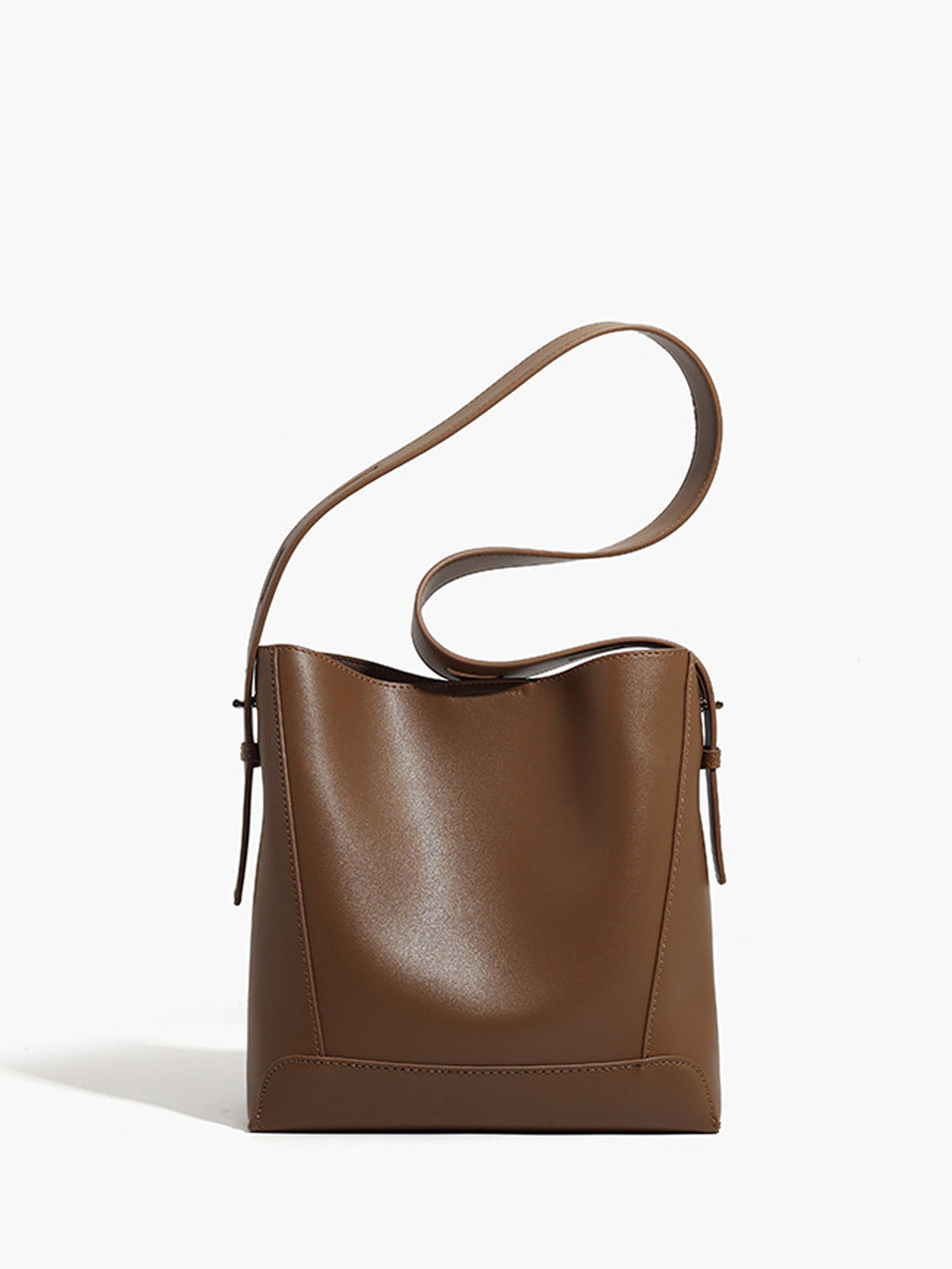Soft Buckle Piped Bucket Bag — Svelte Chic