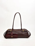 Large Buckle Duffel Bag in Burgundy — Svelte Chic