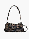 Leopard Print Buckle Flap Underarm Bag in Brown — Svelte Chic