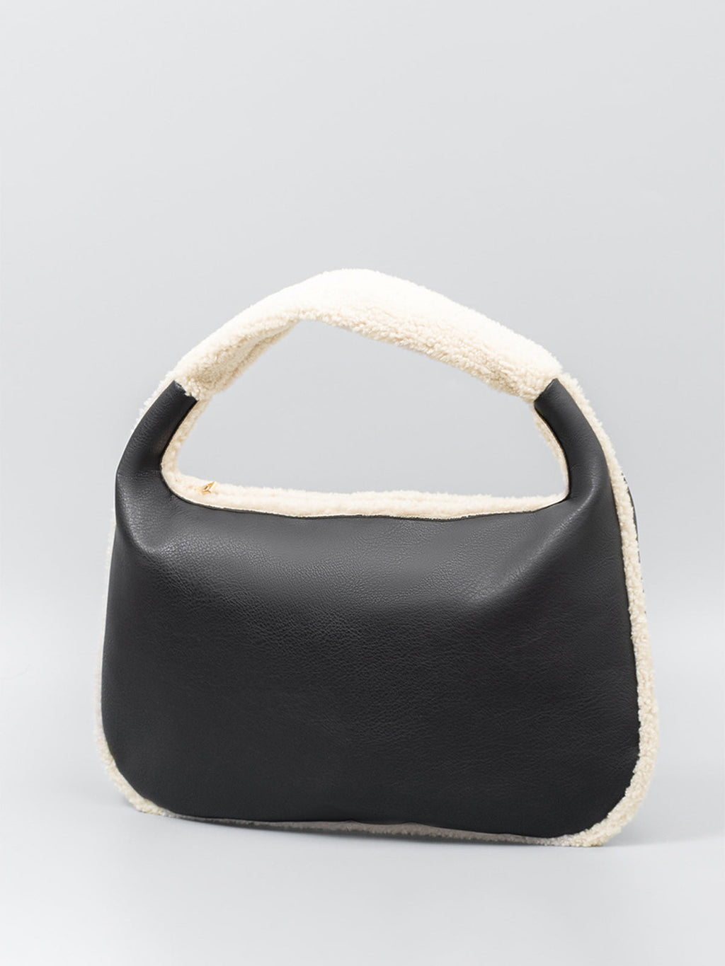 Two-Tone Fleece Zip Underarm Bag — Svelte Chic