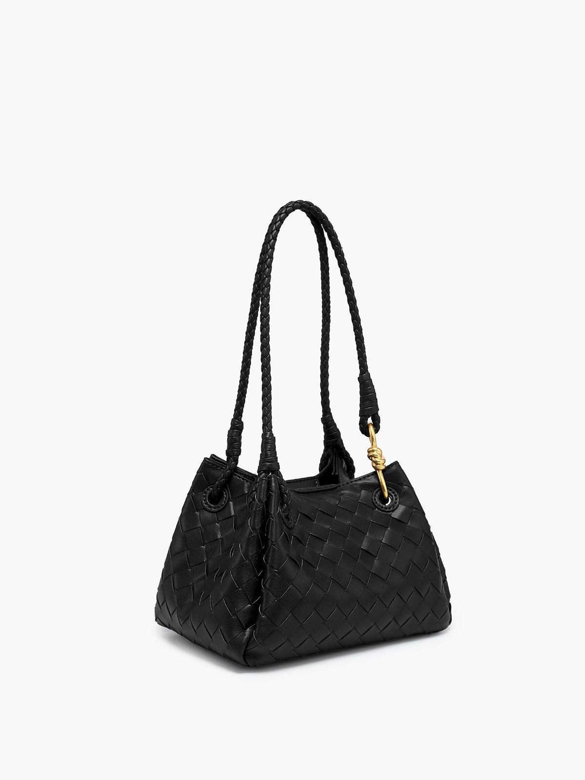 Woven Bucket Bag with Gold Detail — Svelte Chic