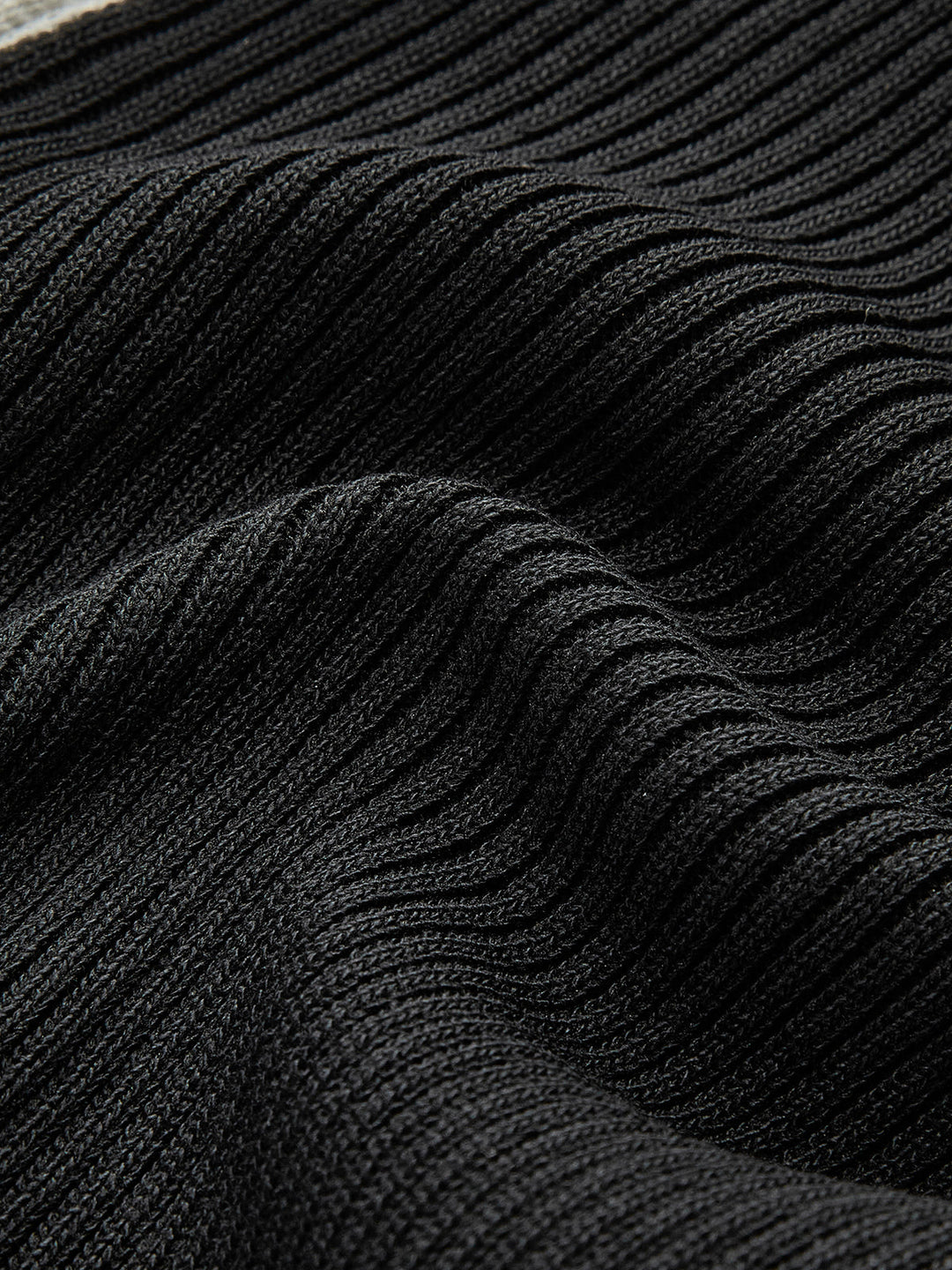 Kontrast Dikişli İki Fermuarlı Triko Üst