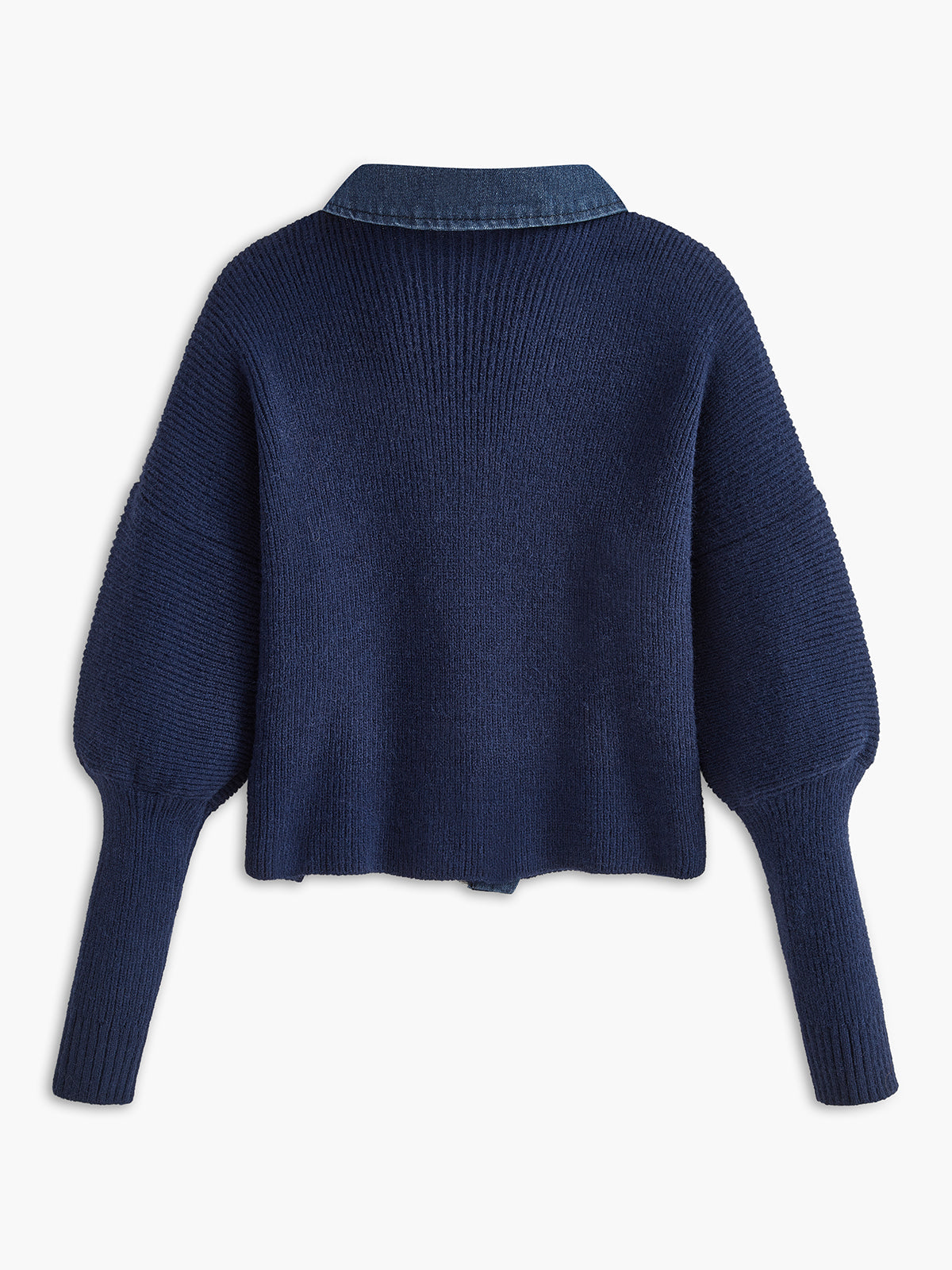 Panel Collar Button Knit Top — Svelte Chic