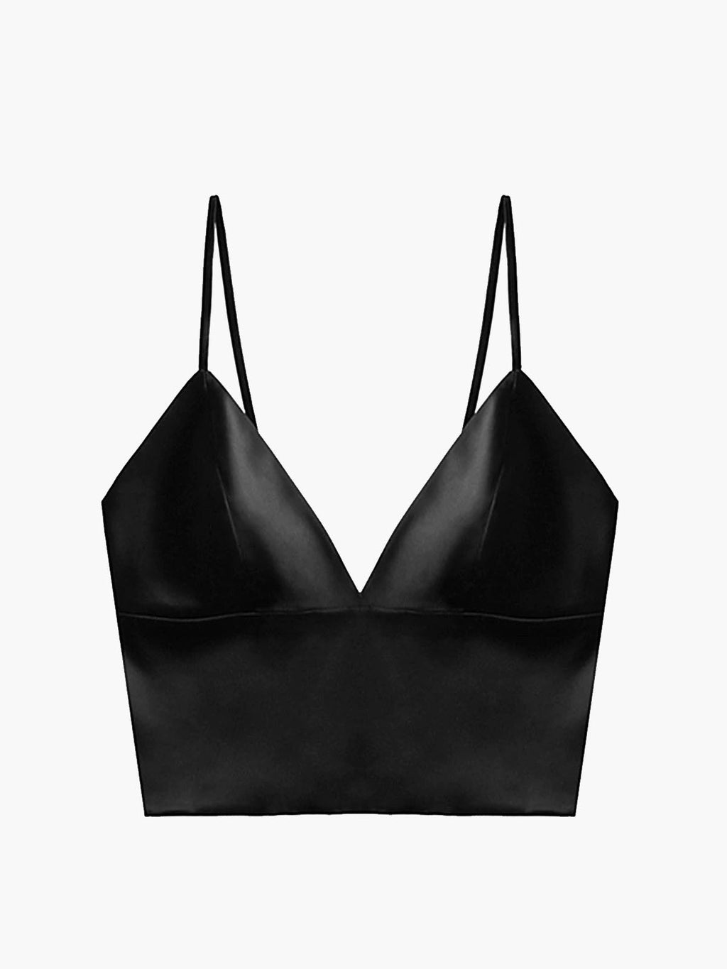 V-Neck Jersey Corset Top in Black — Svelte Chic