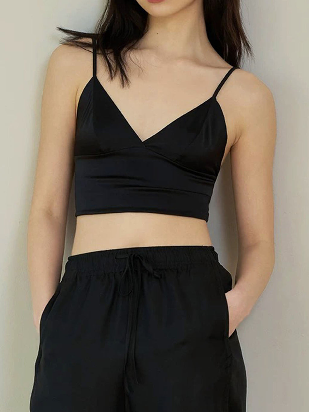 V-Neck Jersey Corset Top — Svelte Chic