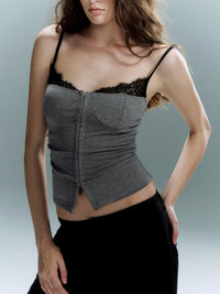 Дребен корсет с дантелени краища 