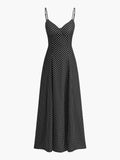 Polka Dot Sweetheart Cami Maxi Dress in Black — Svelte Chic