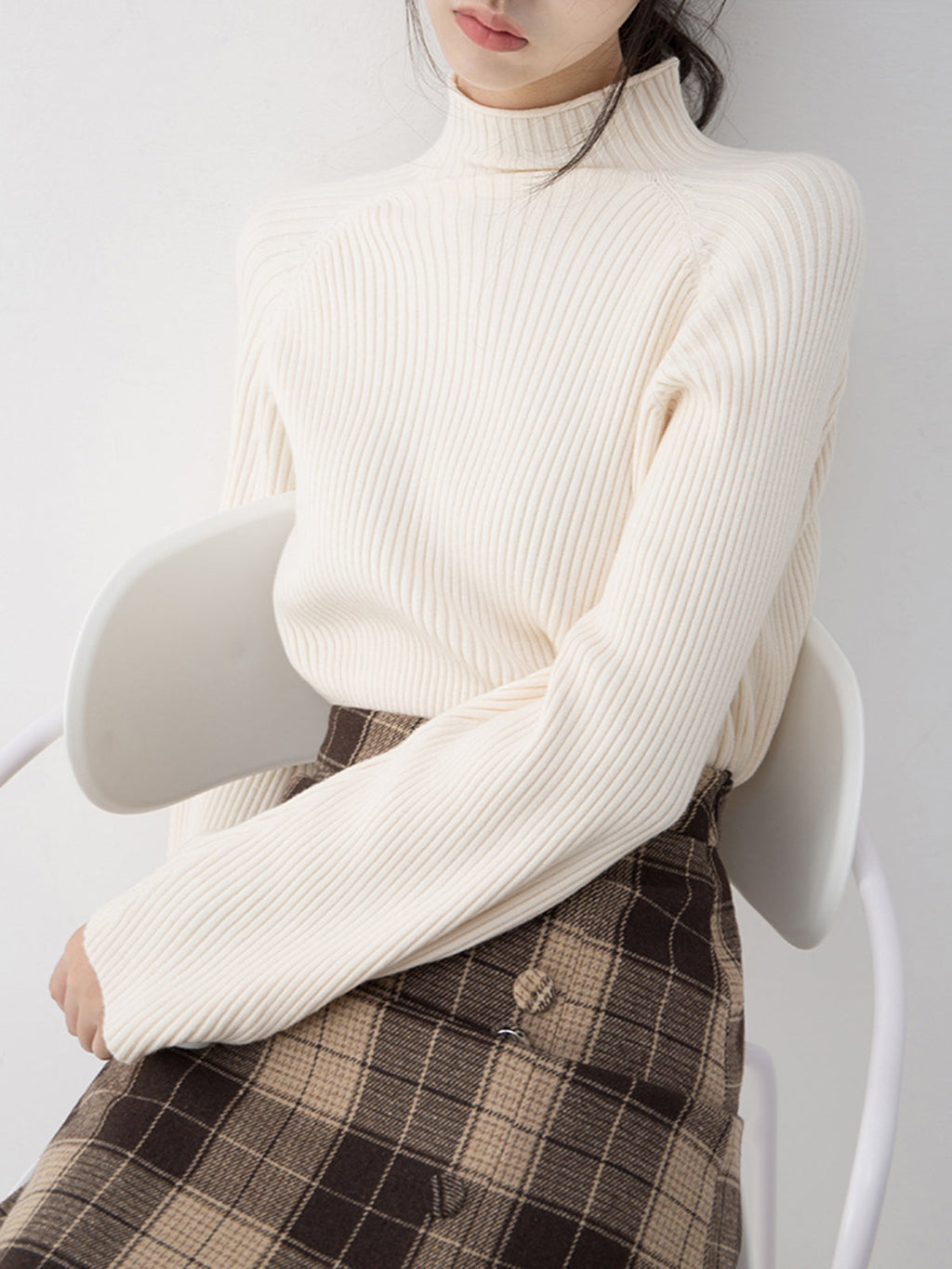 Minimalist Ribbed Turtleneck Sweater — Svelte Chic