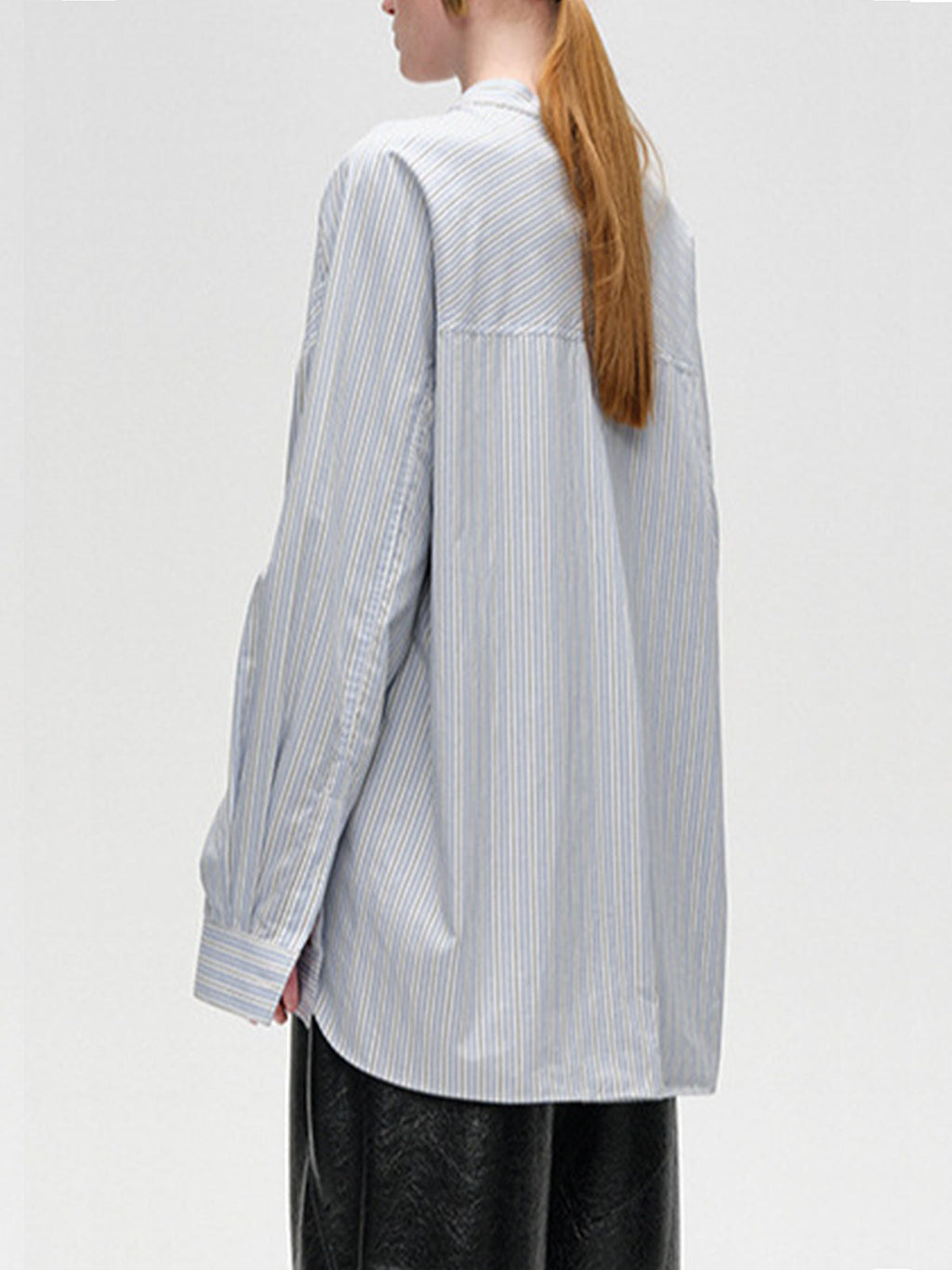 Contrast Trim Pinstripe Polo Top — Svelte Chic