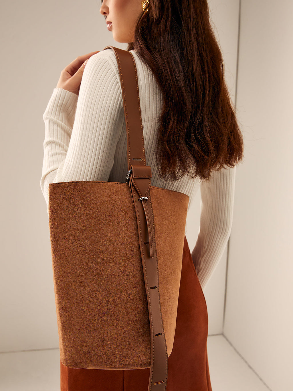 Large Buckle Bucket Bag — Svelte Chic