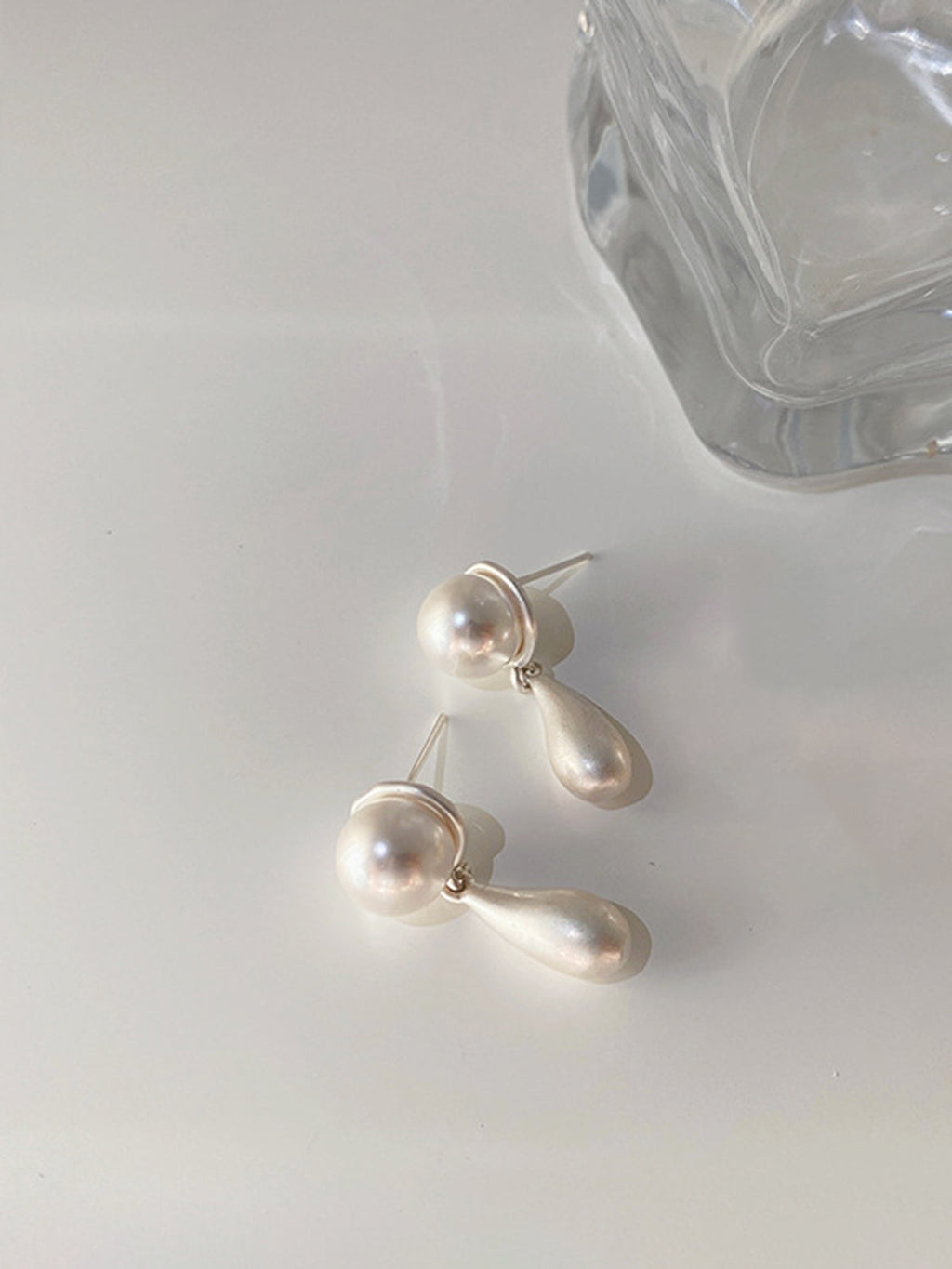 Pearl Water Drop Charm Earrings — Svelte Chic