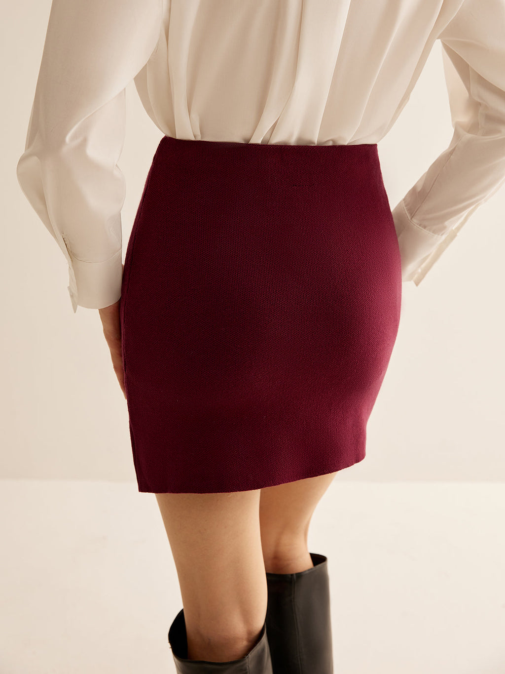 Minimalist Knit Mini Skirt — Svelte Chic