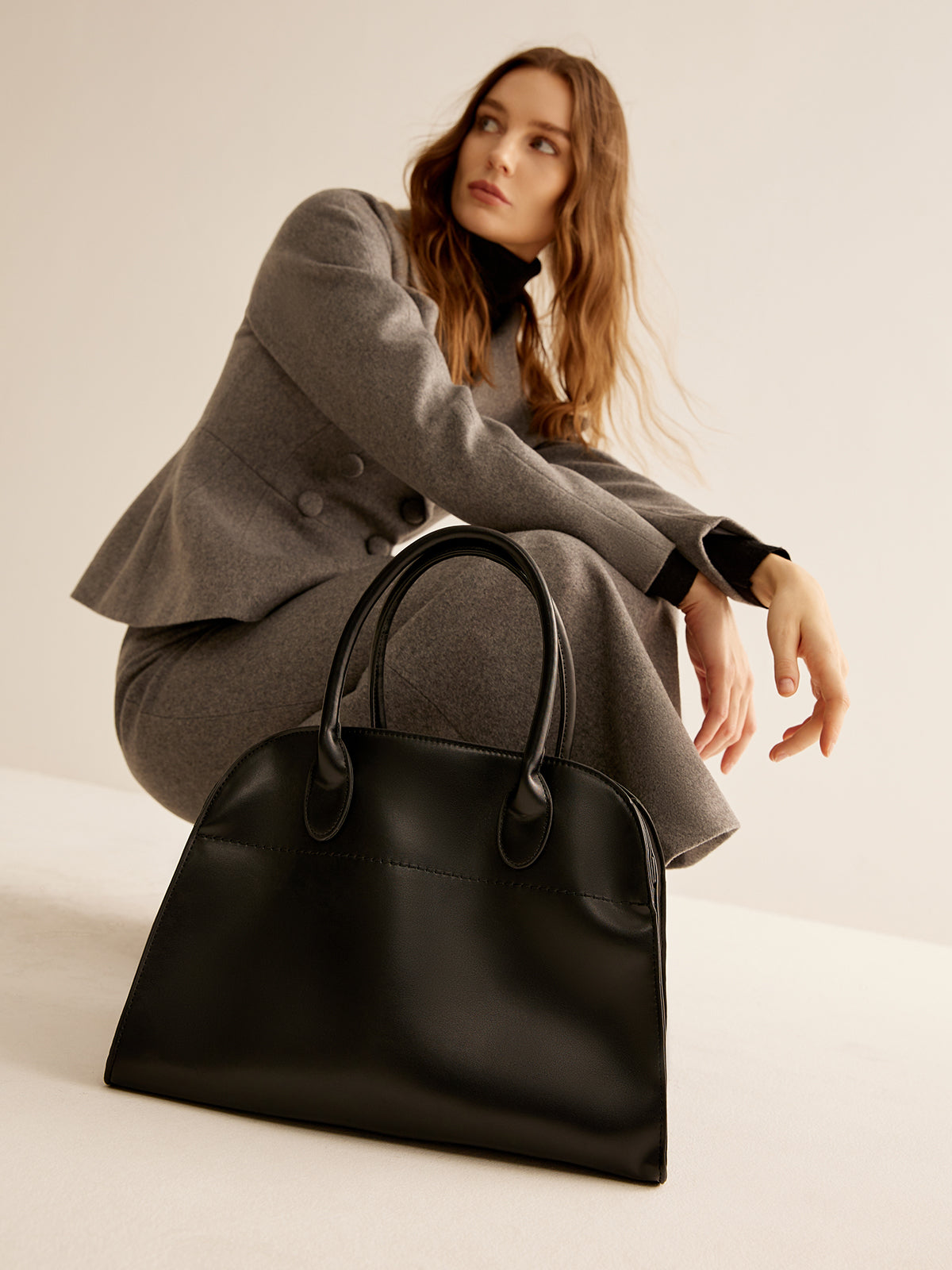 Large Top Handle Tote Bag — Svelte Chic