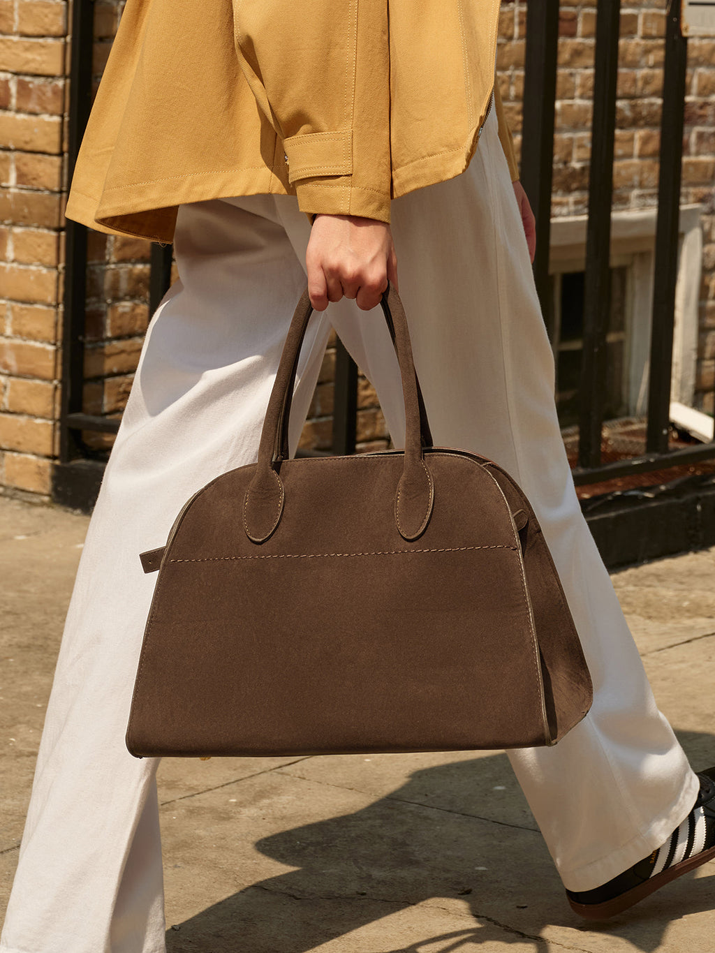 Retro Side Buckle Top Handle Tote — Svelte Chic