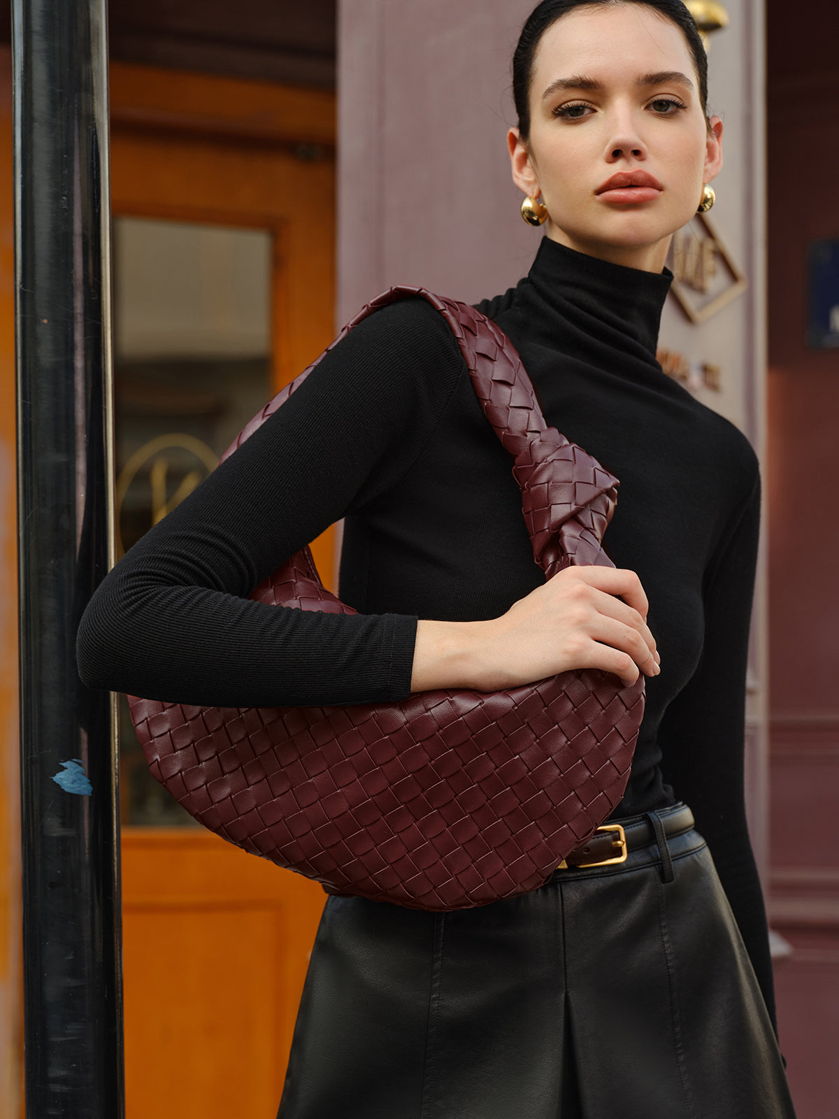 Knotted Braided Croissant Shoulder Bag — Svelte Chic