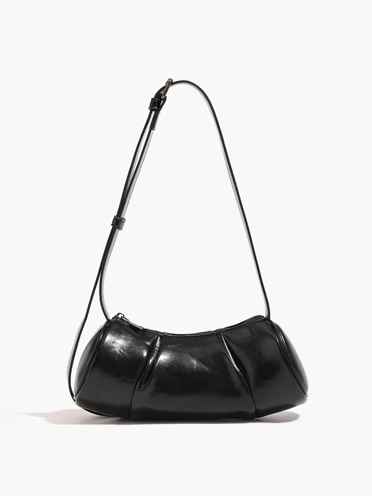 Adjustable Strap Pillow Bag in Black — Svelte Chic