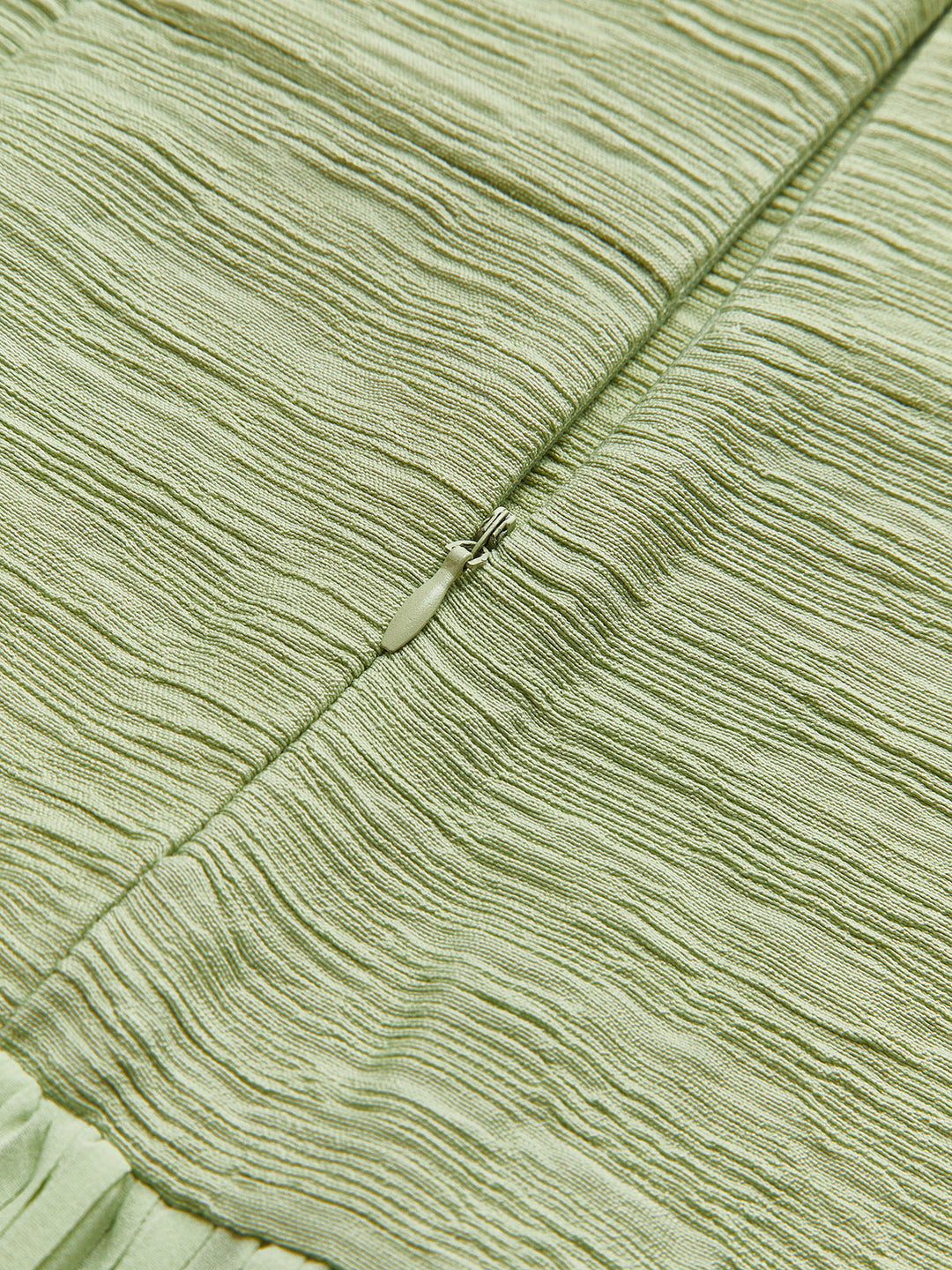 Plise Fermuarlı Boru Abiye Elbise