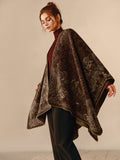 Bohème Reversible Floral Scarf in Khaki — Svelte Chic