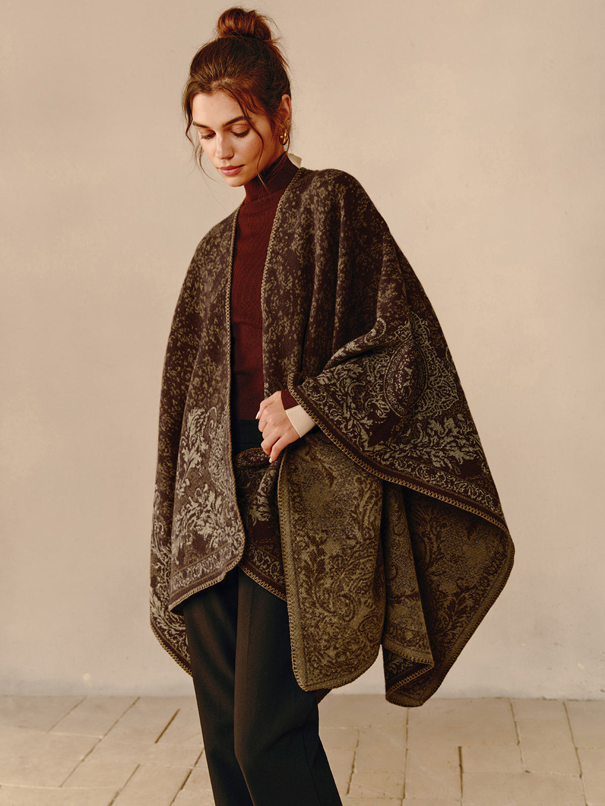 Bohème Reversible Floral Scarf — Svelte Chic