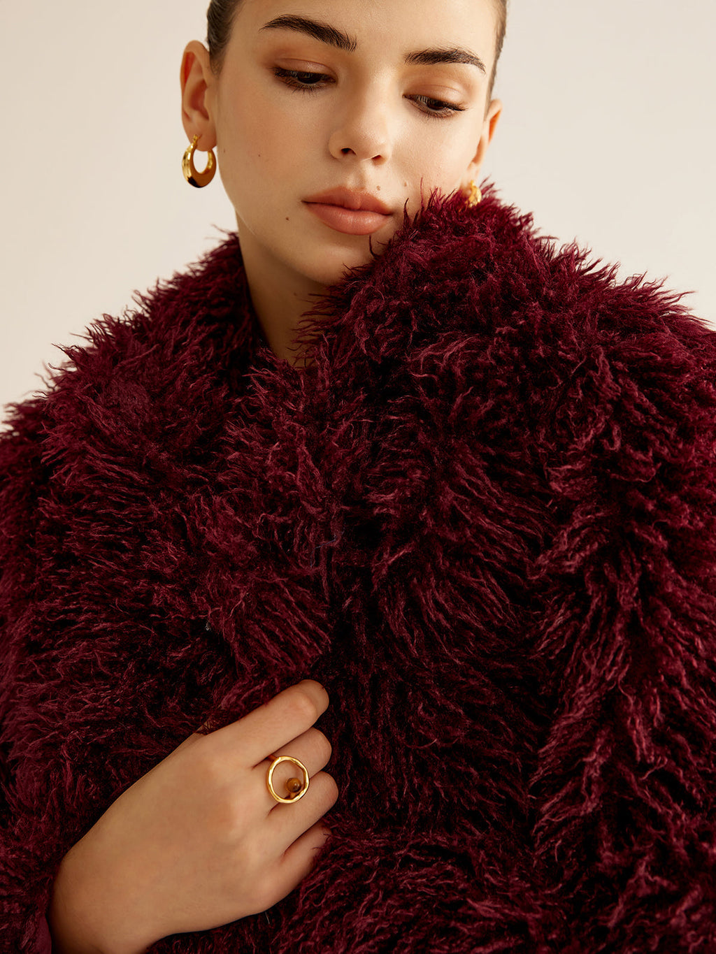 Cropped Faux Fur Coat — Svelte Chic