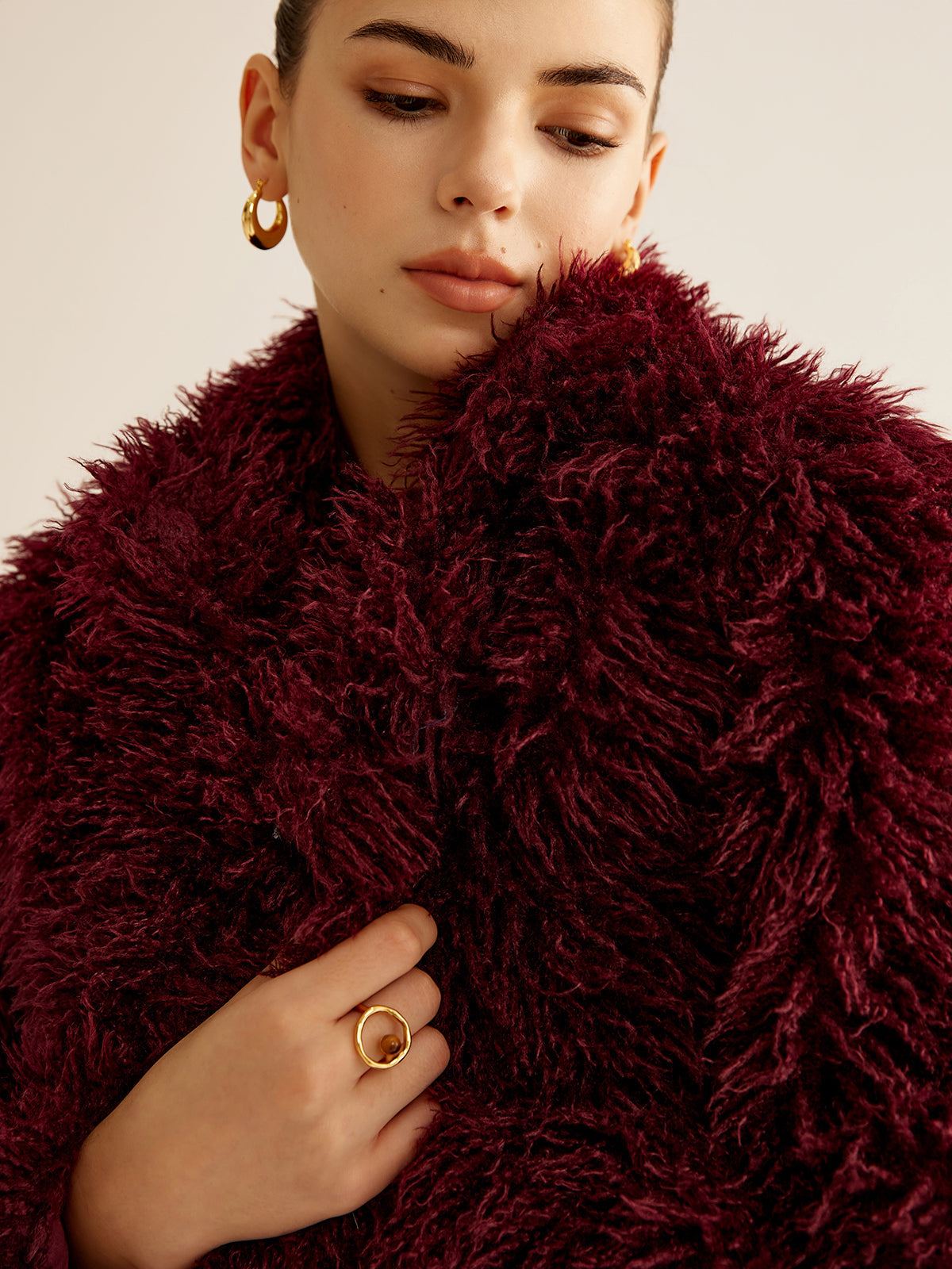 Cropped Faux Fur Coat — Svelte Chic