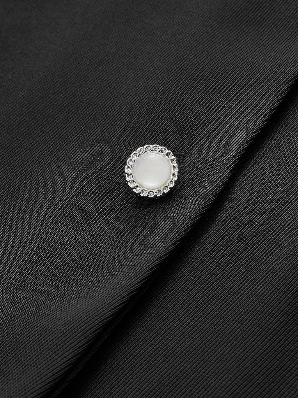 Contrast Binding Lapel Mini Dress — Svelte Chic