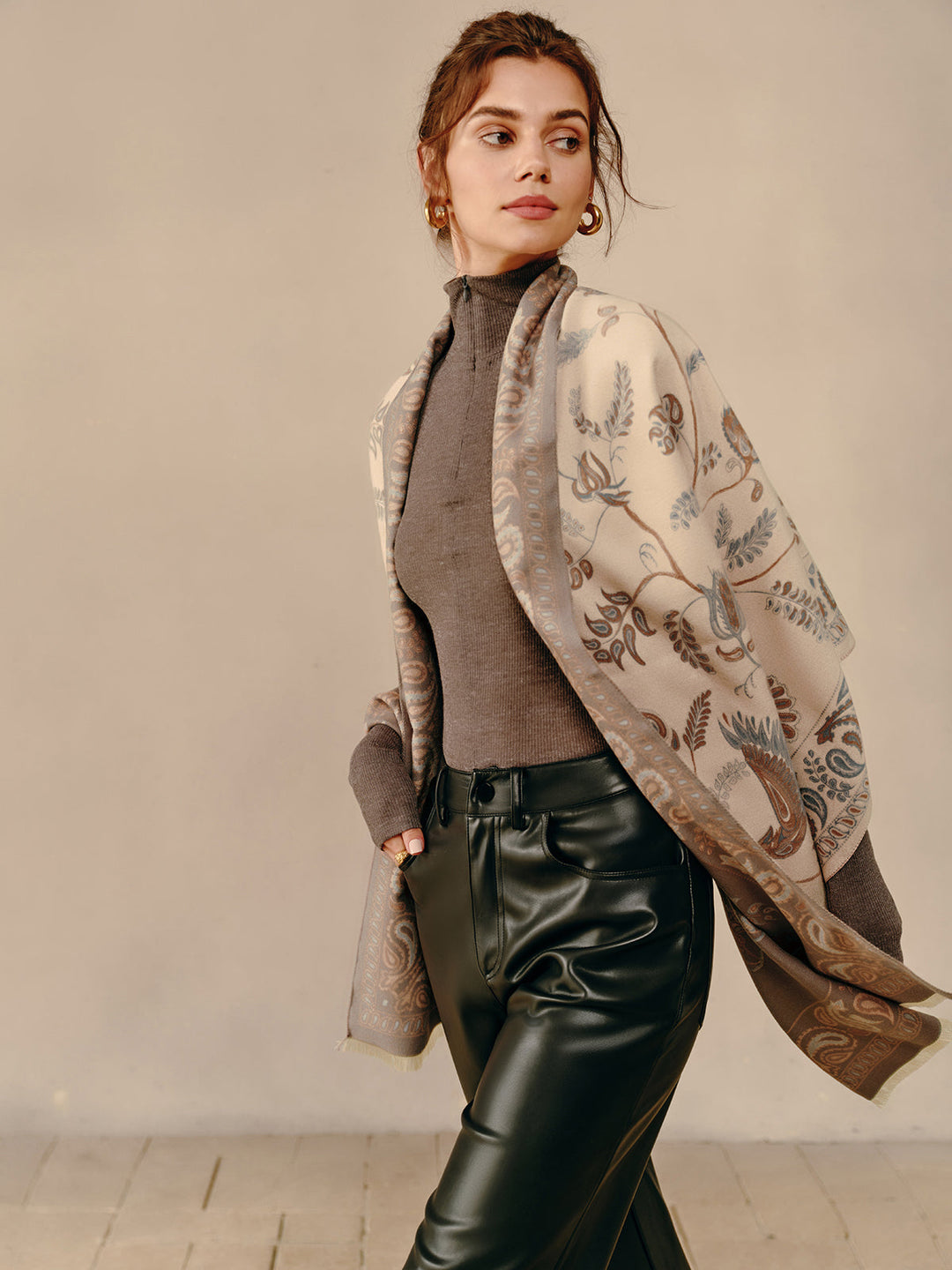 Двустранен голям шал