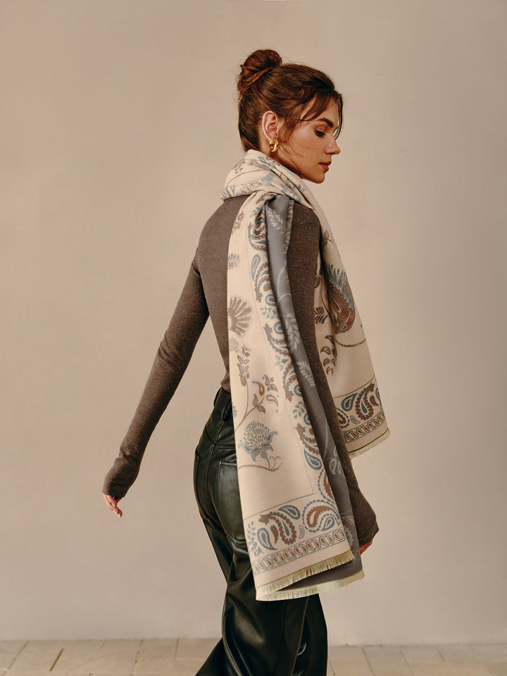 Двустранен голям шал