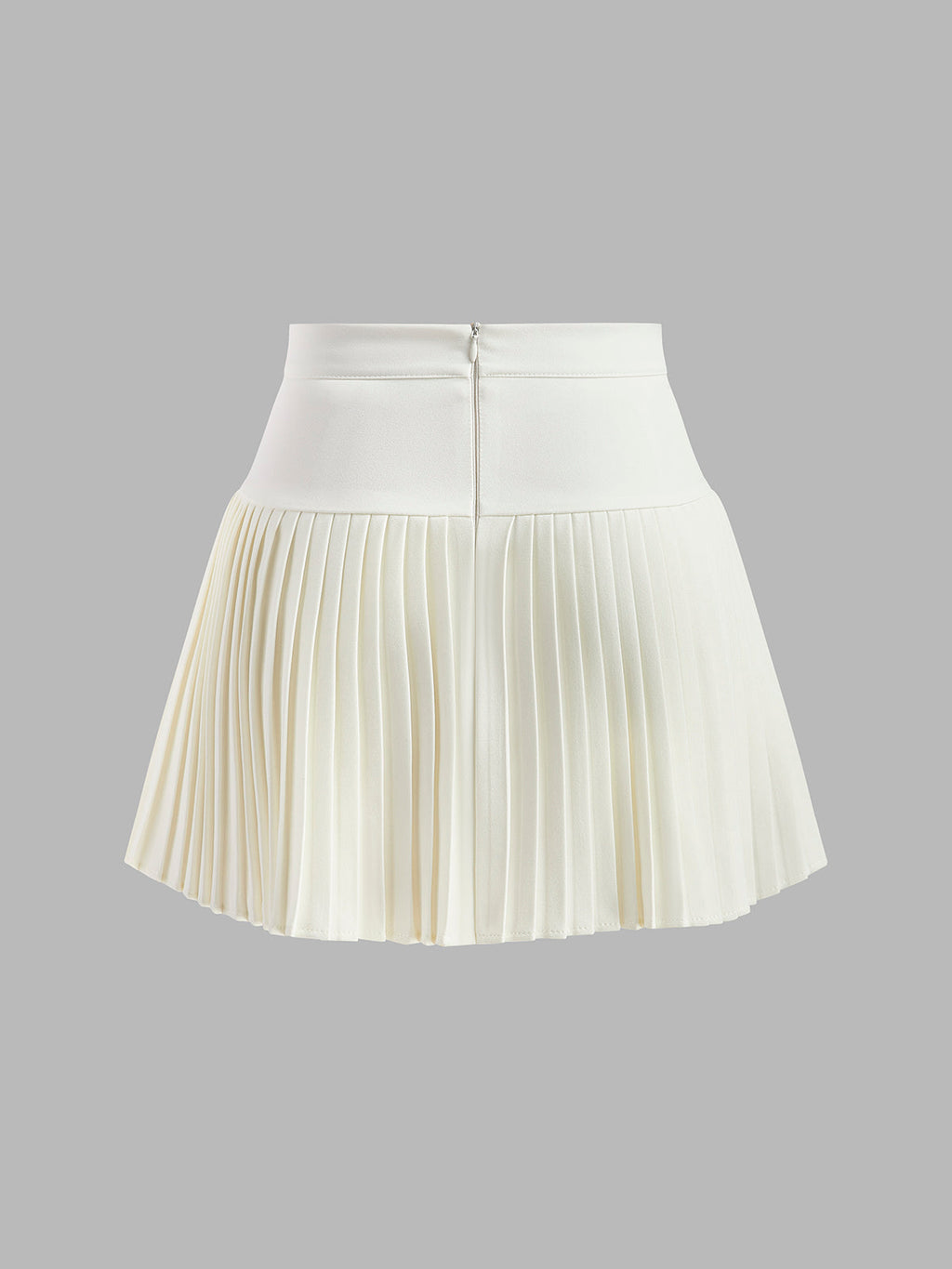 Metal Letter Pleated Mini Skirt — Svelte Chic