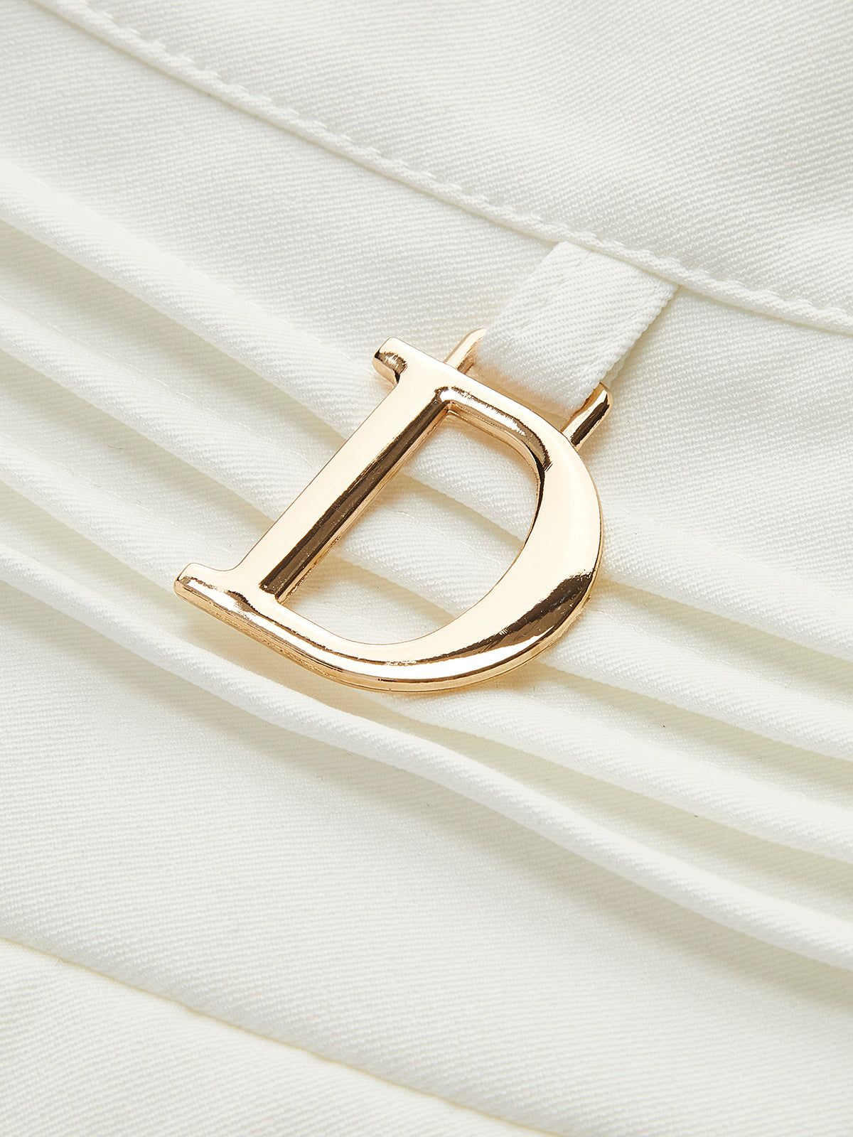 Metal Letter Pleated Mini Skirt — Svelte Chic