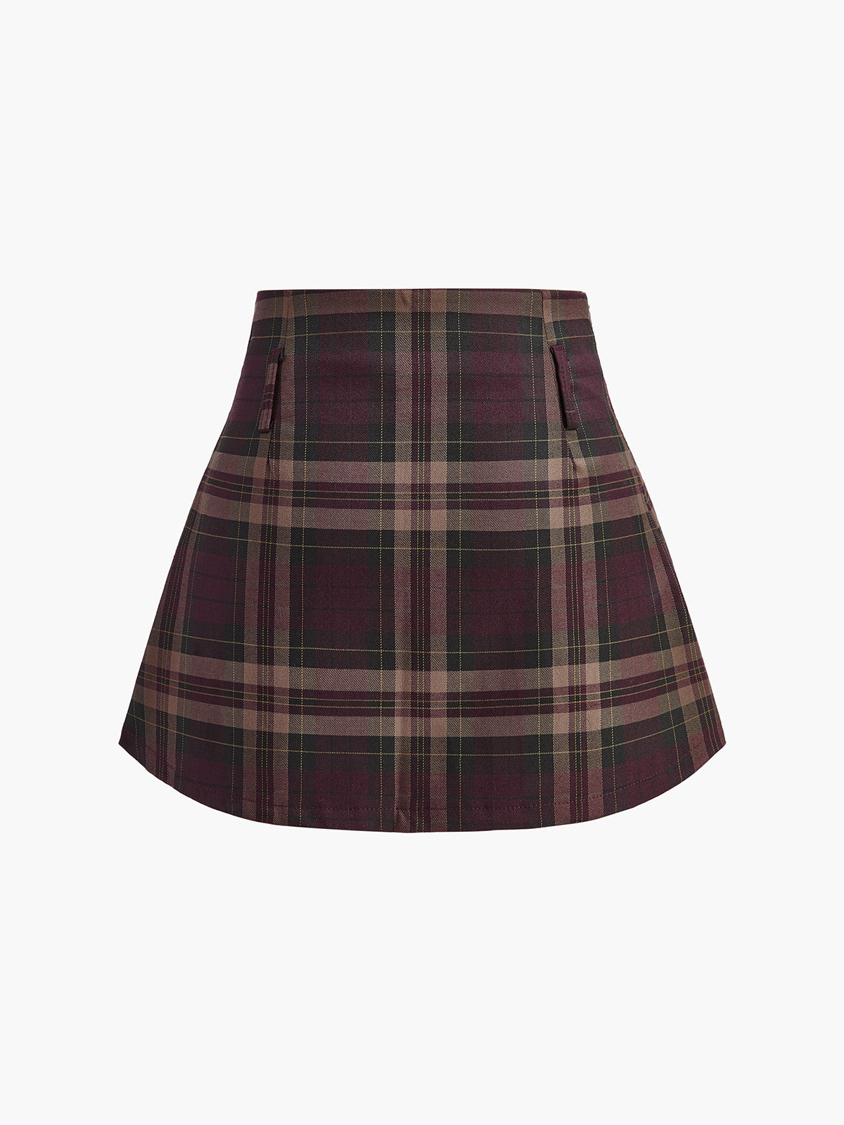 Check Zip Pleated Mini Skirt — Svelte Chic