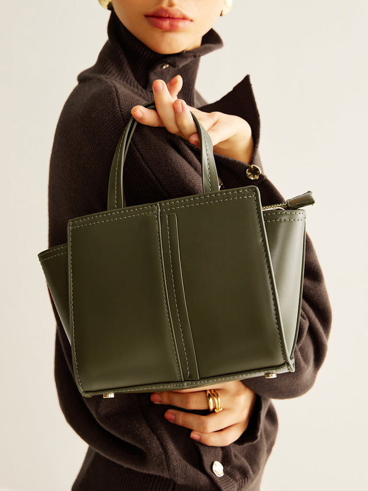 Vintage İki Yönlü Fermuarlı Çanta